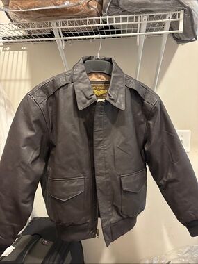 Men's Dark Brown Leather Bomber Jacket - Authentic Style